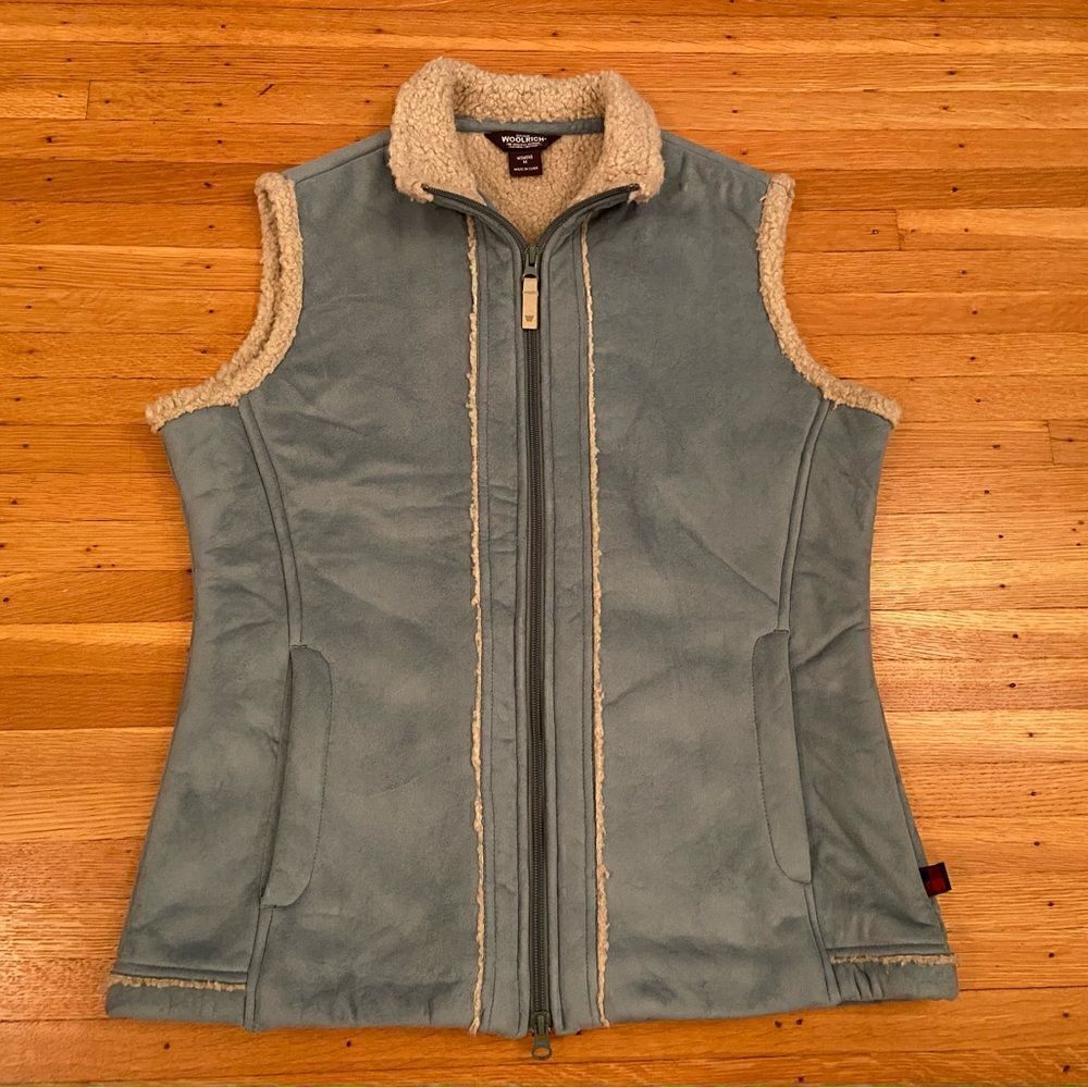 Woolrich winter turquoise Sherpa lined vest